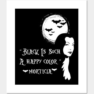 Black is Such a Happy Color Quote Gothic Grunge Punk Halloween Posters and Art